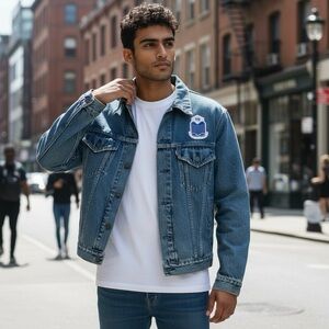 LEVI'S Vintage 70's Jean Jacket Blanket Lined with TR Triumph Logo DAMAGED